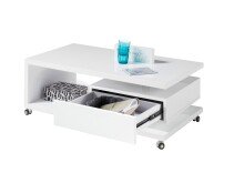Couchtisch >Milan< in weiß, MDF - 110x41x60cm (BxHxT)