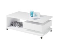 Couchtisch >Milan< in weiß, MDF - 110x41x60cm (BxHxT)
