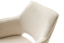 Armlehnstuhl >LUZON< (2-er Set) in Creme, Polyester/Polyamid - 61x85x61 (BxHxT)