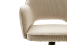 Armlehnstuhl >LUZON< (2-er Set) in Creme, Polyester/Polyamid - 61x85x61 (BxHxT)