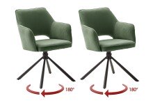 Armlehnstuhl >LUZON< (2-er Set) in Olive,...