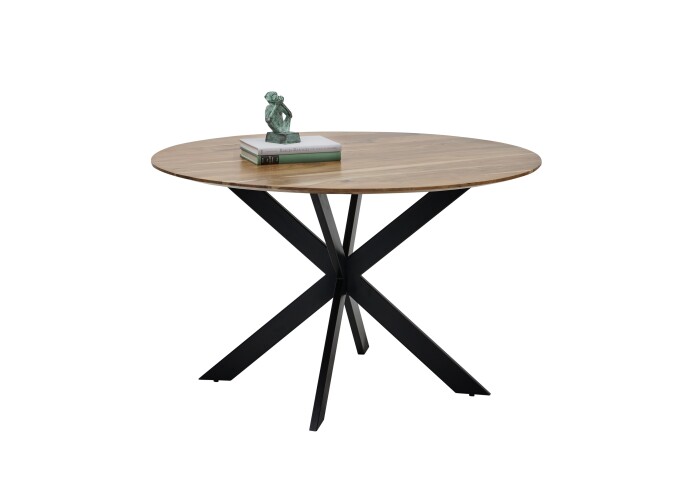 Esstisch >Pedro< in Akazie/schwarz, Akazie, Metall - 79x130cm (HxD)