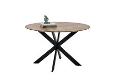 Esstisch >Pedro< in Akazie/schwarz, Akazie, Metall - 79x130cm (HxD)
