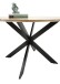 Esstisch >Pedro< in Akazie/schwarz, Akazie, Metall - 79x130cm (HxD)