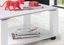 Couchtisch >Romy Mobil< in weiß, MDF - 76x41x76cm (BxHxT)