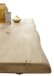 Esstisch >Tom< in  schwarz, Eiche massiv, Metall - 200x76x100cm (BxHxT)