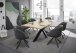 Esstisch >Tom< in  schwarz, Eiche massiv, Metall - 200x76x100cm (BxHxT)