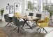 Esstisch >Tom< in  schwarz, Eiche massiv, Metall - 200x76x100cm (BxHxT)