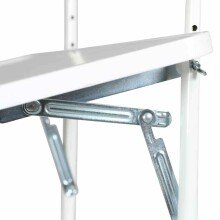 Balkonhängetisch >Balkontisch< in weiß, Stahl - 60x0,1x40cm (BxHxT)