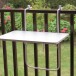 Balkonhängetisch >Balkontisch< in weiß, Stahl - 60x0,1x40cm (BxHxT)