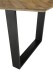 Esstisch >Zac< in Holz und schwarz,  Holz und Metall - 220x76x100cm (BxHxT)
