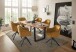 Esstisch >Zac< in Holz und schwarz,  Holz und Metall - 220x76x100cm (BxHxT)