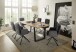 Esstisch >Zac< in Holz und schwarz,  Holz und Metall - 220x76x100cm (BxHxT)