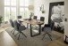 Esstisch >Zac< in Holz und schwarz,  Holz und Metall - 220x76x100cm (BxHxT)