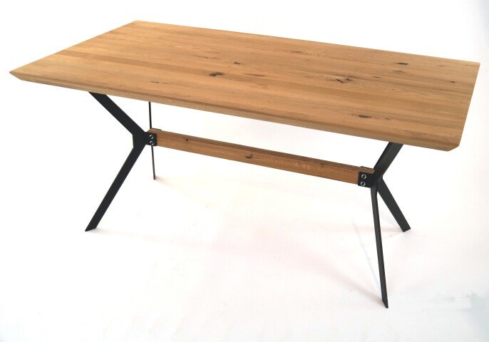 Esstisch >9207-160< in Eiche, Eiche Massiv - 160x75x90cm (BxHxT)