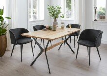 Esstisch >9207-160< in Eiche, Eiche Massiv - 160x75x90cm (BxHxT)
