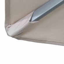 Sonnenschirm >Alu-Push Pro< in silber, Aluminium - 292x246x292cm (BxHxT)