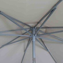 Sonnenschirm >Alu-Push Pro< in silber, Aluminium - 292x246x292cm (BxHxT)