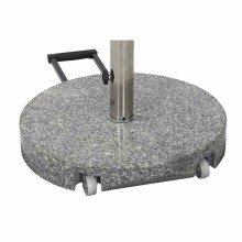 Schirmständer-Platte >Granit< in silber - 7,5x50cm (HxD)