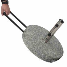 Schirmständer-Platte >Granit< in silber - 7,5x50cm (HxD)