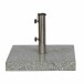Schirmständer-Platte >Granit< in silber, Edelstahl, Granit - 50x6,8x50cm (BxHxT)