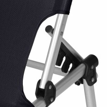 Gartenliege >Alu-XXL< in silber, Aluminium - 209x86x69cm (BxHxT)