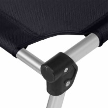 Gartenliege >Alu-XXL< in silber, Aluminium - 209x86x69cm (BxHxT)