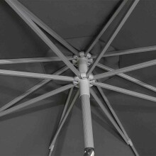 Sonnenschirm >Alu-Push Pro< in silber, Aluminium - 292x246x292cm (BxHxT)