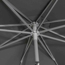 Sonnenschirm >Alu-Push Pro< in silber, Aluminium - 292x246x292cm (BxHxT)