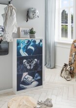 Schuhschrank >8956-SPORTS< in Weiß, MDF -...