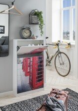 Schuhschrank >8956-TRAVEL< in Weiß, MDF -...