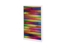 Schuhschrank >8956-VINTAGE< in Weiß, MDF - 60x1080x17cm (BxHxT)