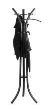 Garderobenständer >25588< in schwarz, Metall - 177x45cm (HxD)