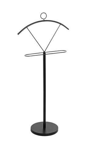 Herrendiener >25589< in schwarz, Metall - 51x117x28cm (BxHxT)