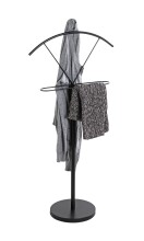 Herrendiener >25589< in schwarz, Metall - 51x117x28cm (BxHxT)