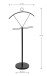 Herrendiener >25589< in schwarz, Metall - 51x117x28cm (BxHxT)