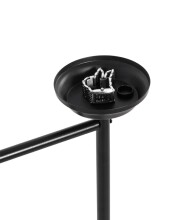 Herrendiener >25590< in schwarz, Metall - 45x116x34cm (BxHxT)