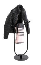 Herrendiener >25590< in schwarz, Metall - 45x116x34cm (BxHxT)
