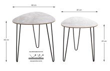 Beistelltisch >25656< (2er Set) in...