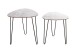 Beistelltisch >25656< (2er Set) in schwarz-betonoptik - 40x43x40 (BxHxT)