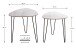 Beistelltisch >25656< (2er Set) in schwarz-betonoptik - 40x43x40 (BxHxT)