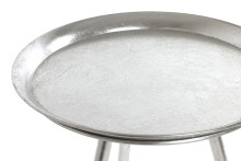Beistelltisch >25720< in silber, Metall - 47x38cm (HxD)