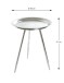 Beistelltisch >25720< in silber, Metall - 47x38cm (HxD)