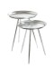 Beistelltisch >25720< in silber, Metall - 47x38cm (HxD)