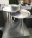 Beistelltisch >25720< in silber, Metall - 47x38cm (HxD)