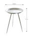 Beistelltisch >25720< in silber, Metall - 47x38cm (HxD)