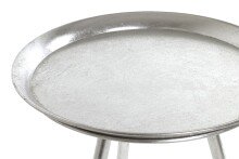 Beistelltisch >25721< in silber, Metall - 54x44cm (HxD)
