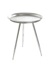 Beistelltisch >25721< in silber, Metall - 54x44cm...