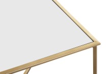 Beistelltisch >25746< in gold, Metall, Spiegel 5 mm - 60x45x60cm (BxHxT)