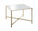 Beistelltisch >25746< in gold, Metall, Spiegel 5 mm - 60x45x60cm (BxHxT)